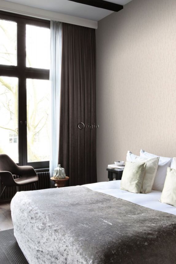 Beige non-woven wallpaper, imitation stone 347586, Matières - Stone, Origin