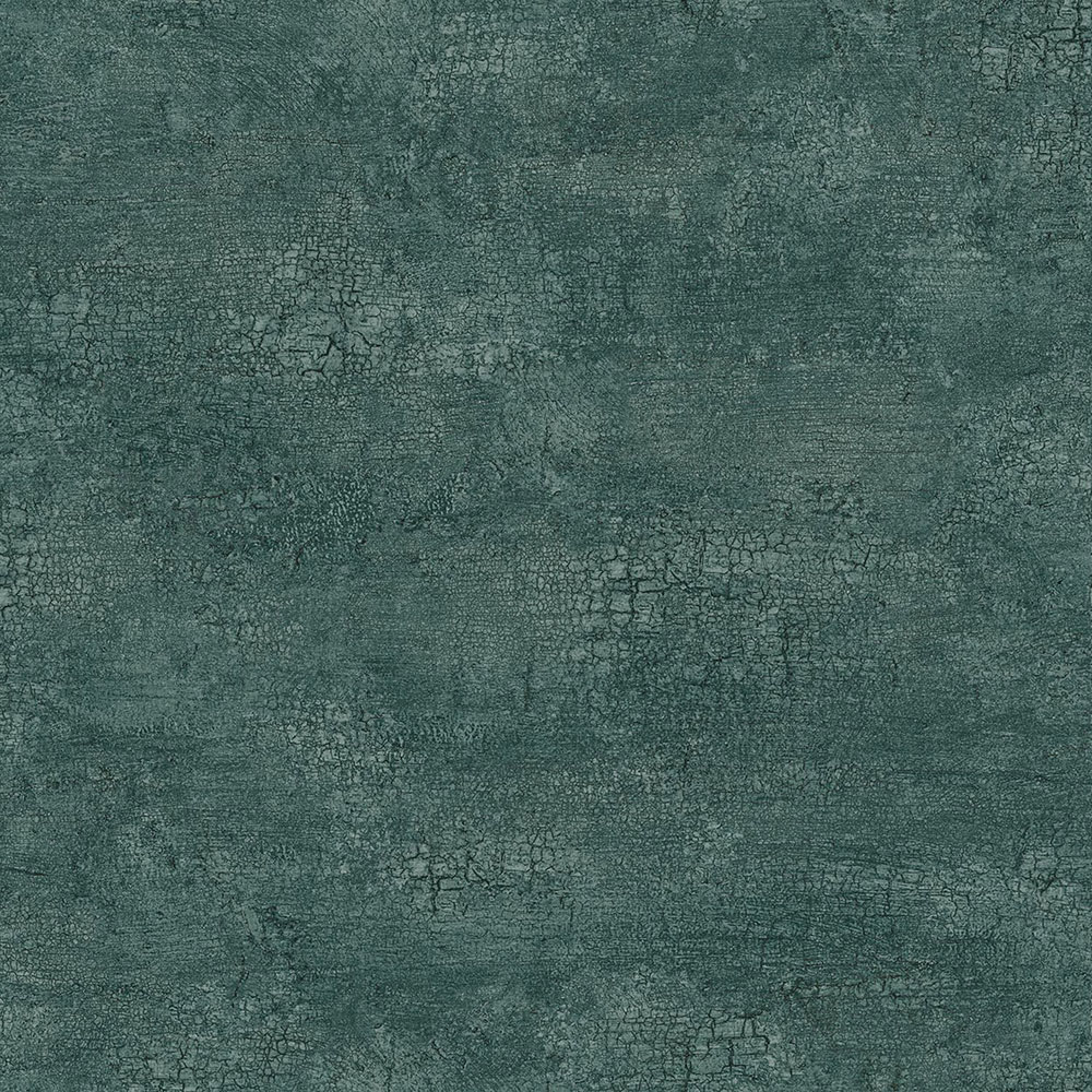 Green-blue non-woven wallpaper with an effect of cracks 347561, Matières - Stone, Origin