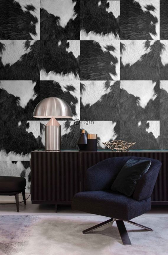 Non-woven wallpaper, square pattern of calfskin 357241, roll 0,5 x 9 m Luxury Skins, Origin
