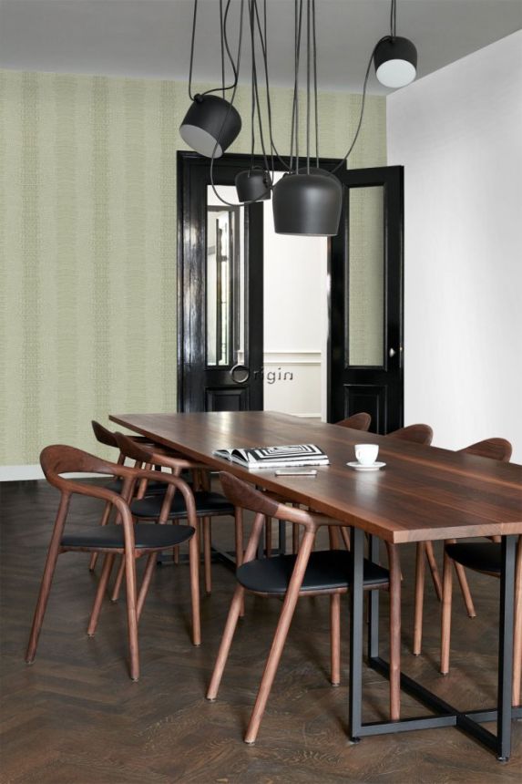 Green non-woven wallpaper, imitation crocodile skin 347772, Luxury Skins, Origin