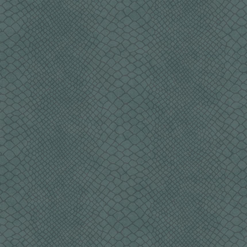 Gray-blue non-woven wallpaper, imitation snakeskin 347770, Luxury Skins, Origin