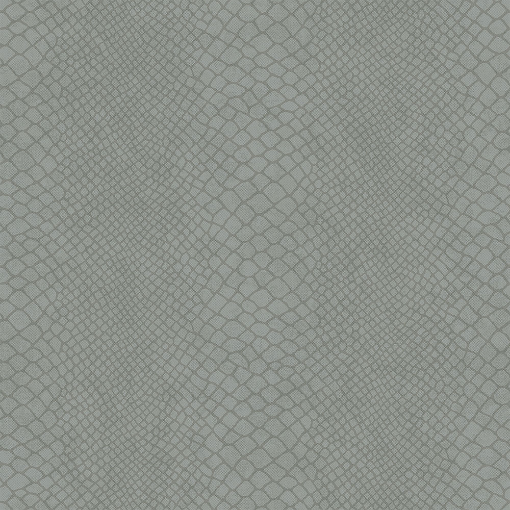 Gray-green non-woven wallpaper, imitation snakeskin 347769, Luxury Skins, Origin
