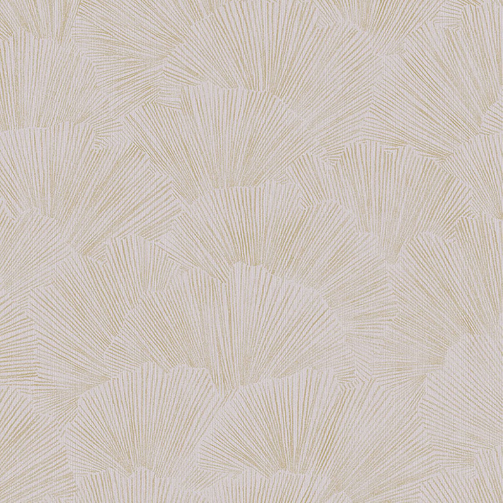 Non-woven wallpaper, Leaves, lilac / gold 317331, Oasis, Eijffinger