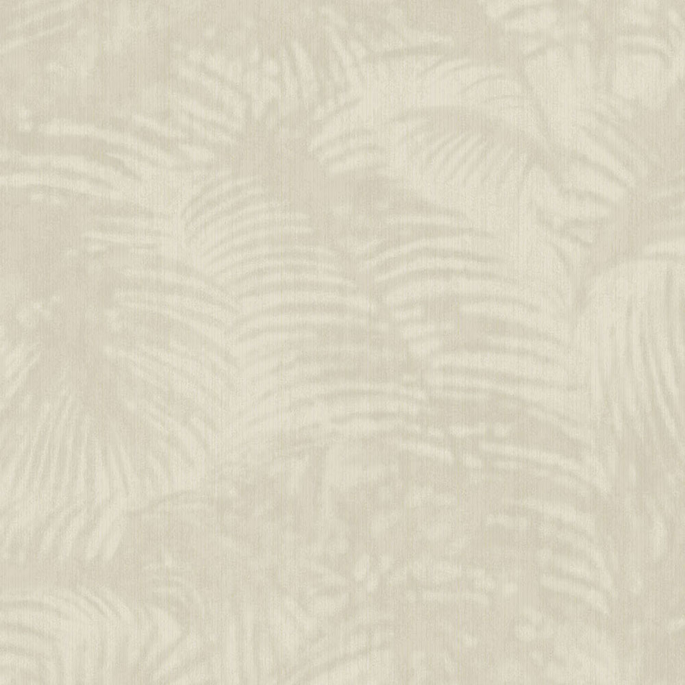 Gray-beige non-woven tropical leaves wallpaper 317300, Oasis, Eijffinger