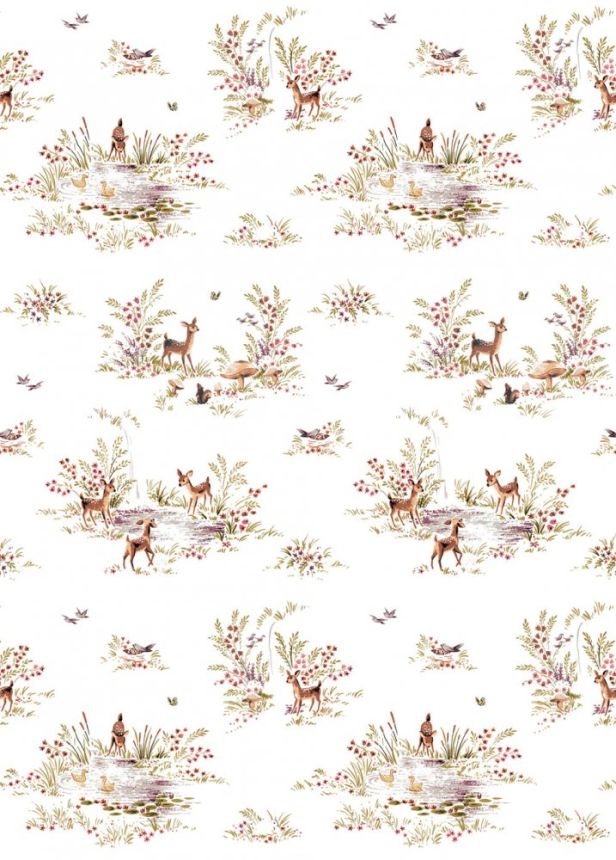 Non-woven animal wall mural 159055, 200 x 279 cm, Forest Friends, Esta