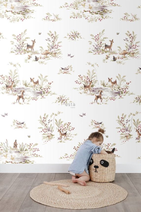 Non-woven animal wall mural 159055, 200 x 279 cm, Forest Friends, Esta