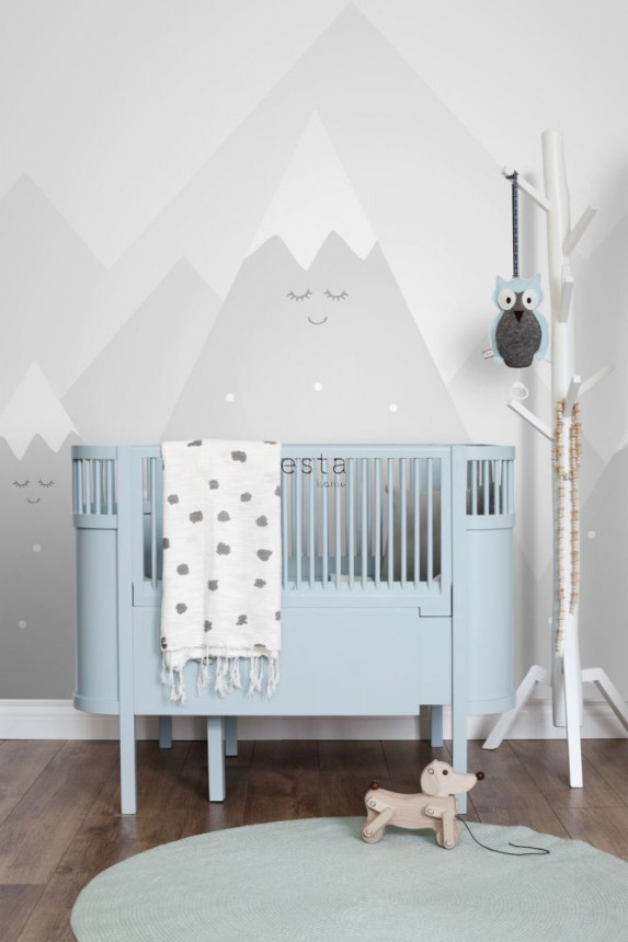 Non-woven children's wallpaper Mountains 158840, 1,86 x 2,79 m, Little Bandits, Esta