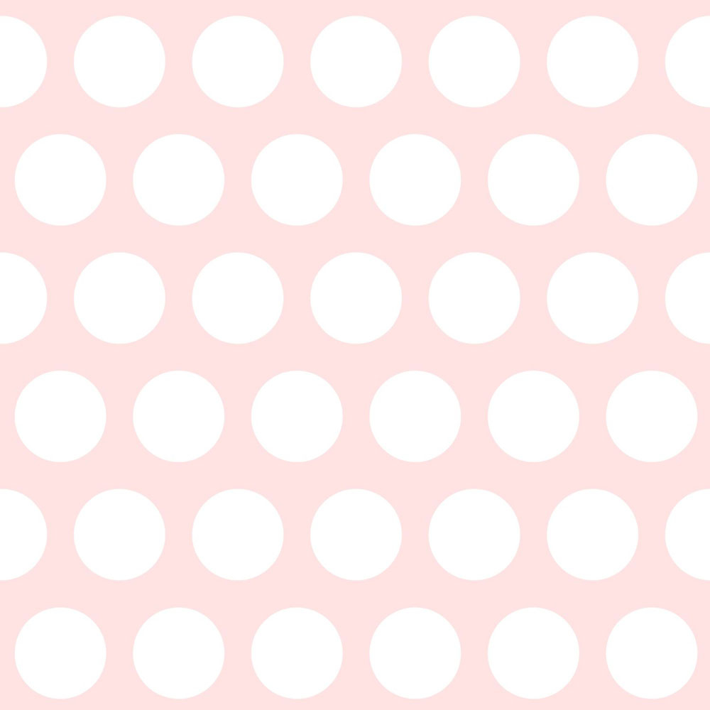 Pink non-woven wallpaper with white polka dots 128859, Little Bandits, Esta