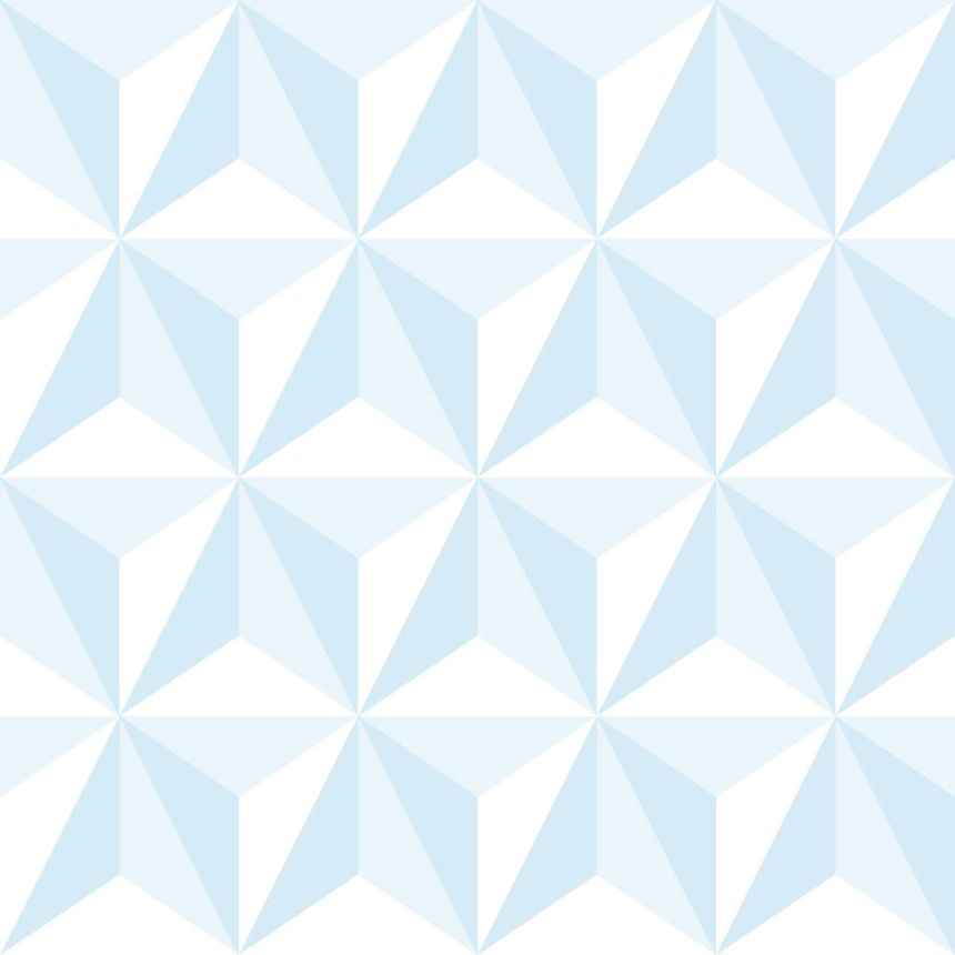 Blue and white non-woven wallpaper 3D star pattern 138912, Little Bandits, Esta