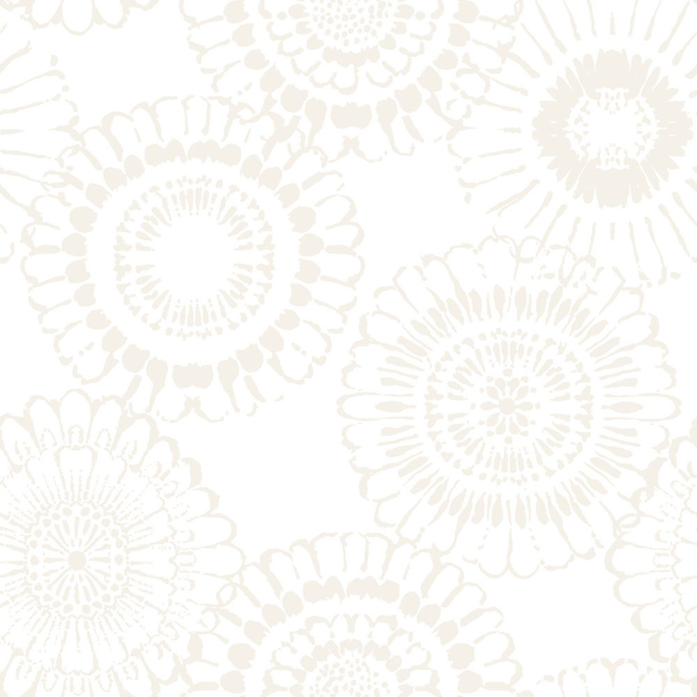 Metallic gray-white non-woven floral wallpaper 138910, Little Bandits, Esta