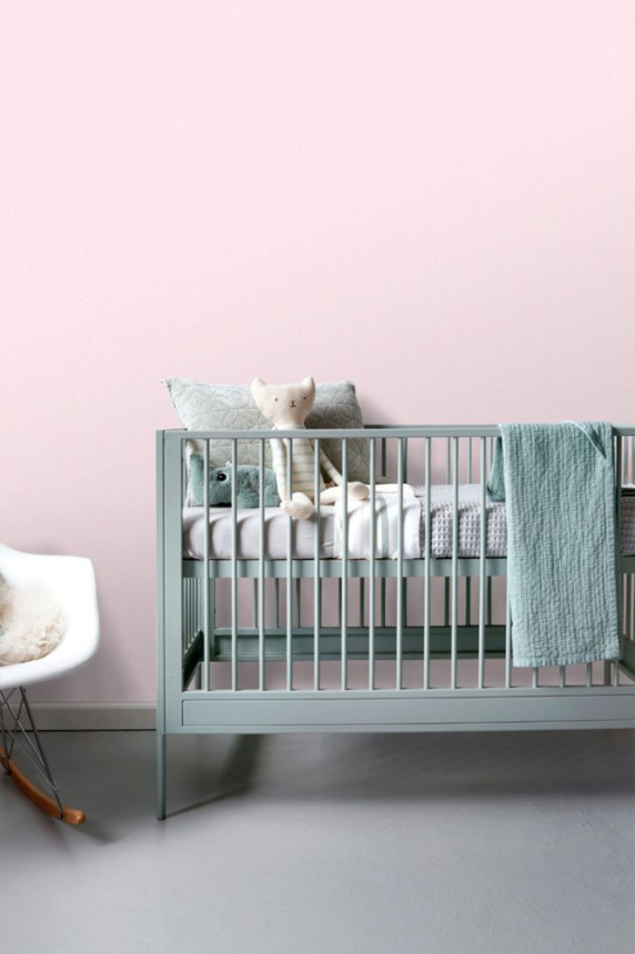Non-woven wallpaper, imitation of pink coarse fabric 148703, Regatta Crew, Esta Home