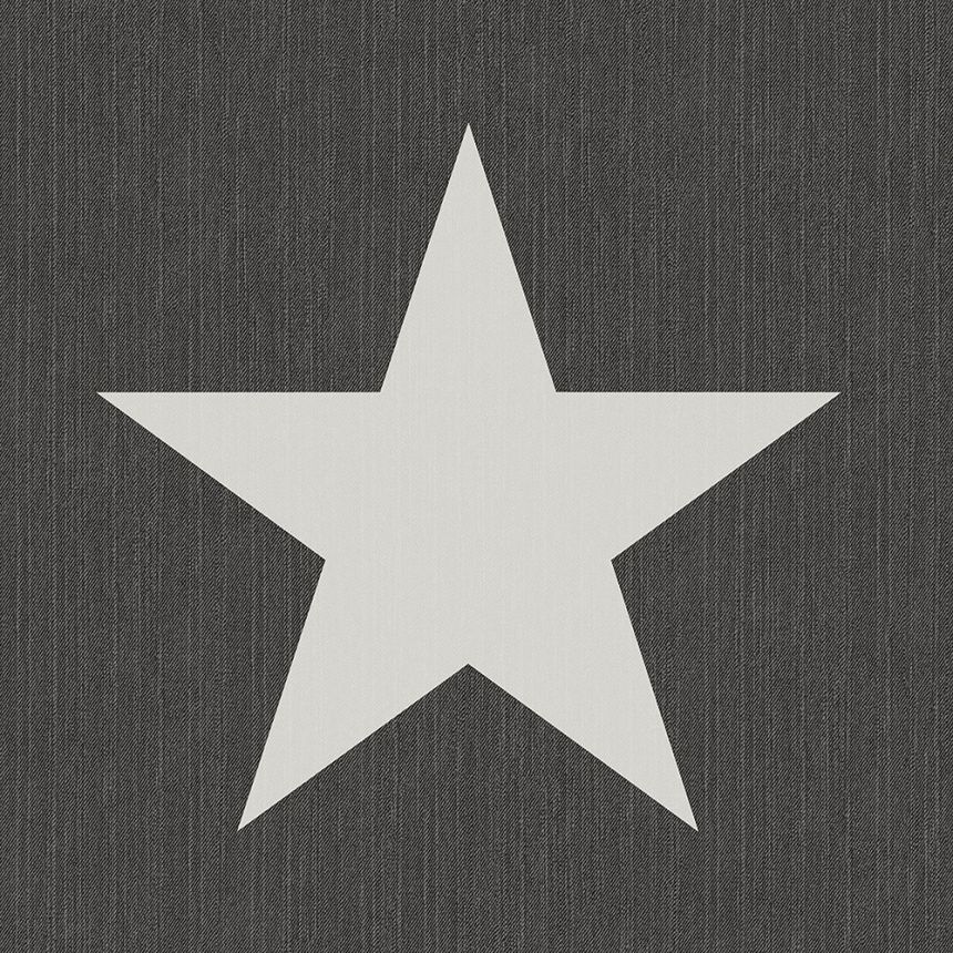 Non-woven black wallpaper with stars 138979, Regatta Crew, Esta Home