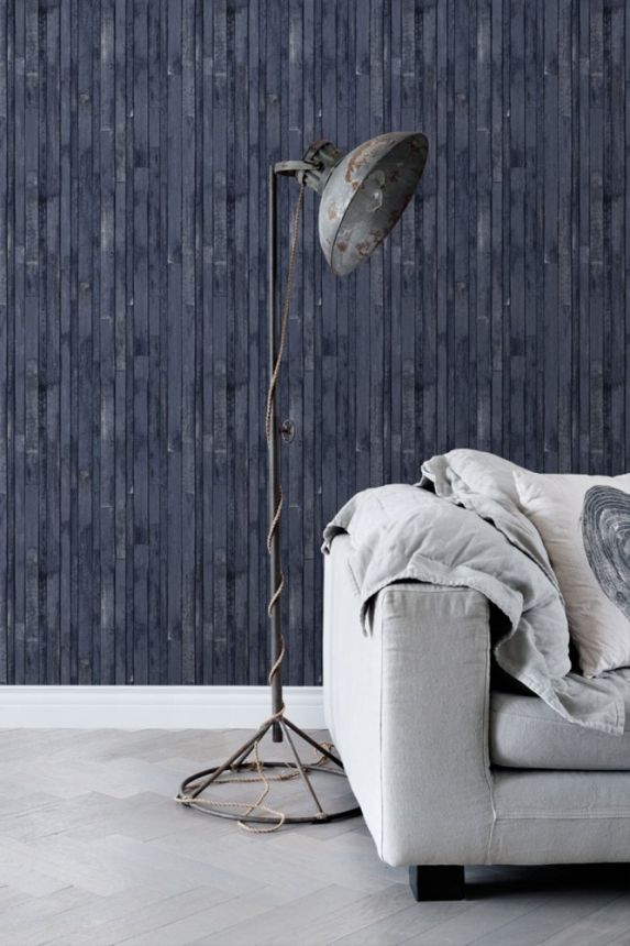 Gray non-woven effect wood wallpaper 138814, Regatta Crew, Esta