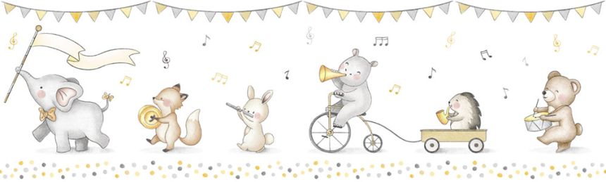 Children's self-adhesive border with animals 472-3, Pippo, ICH Wallcoverings