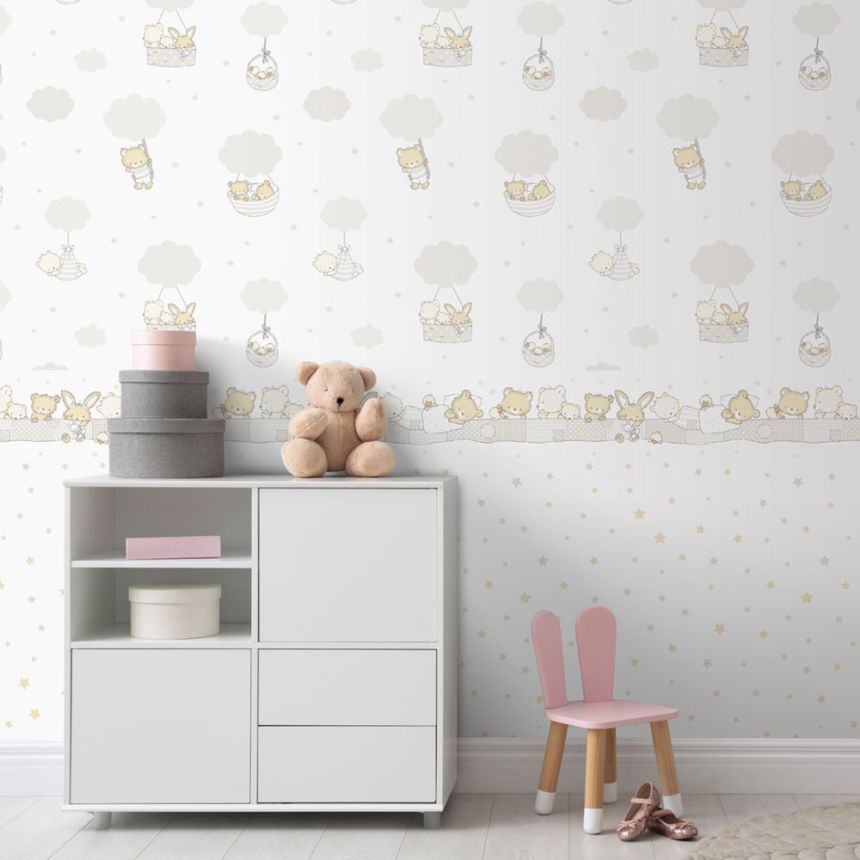 Children's self-adhesive border with animals 471-2, Pippo, ICH Wallcoverings