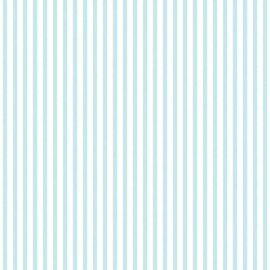 Paper, white and turquoise stripes wallpaper  462-2, Pippo, ICH Wallcoverings