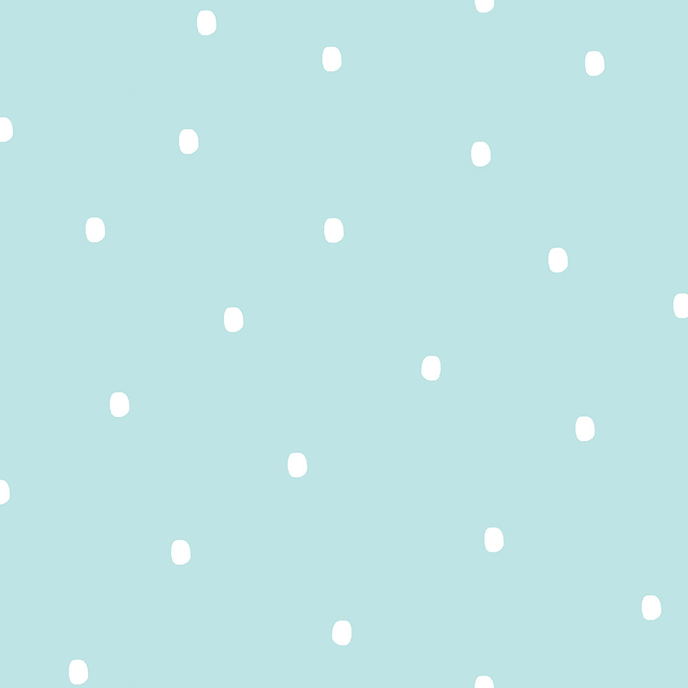 Turquoise paper wallpaper with dots / spots 460-1, Pippo, ICH Wallcoverings