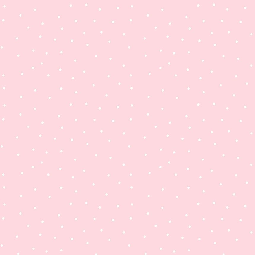 Paper wallpaper pink, white dots 459-2, Pippo, ICH Wallcoverings