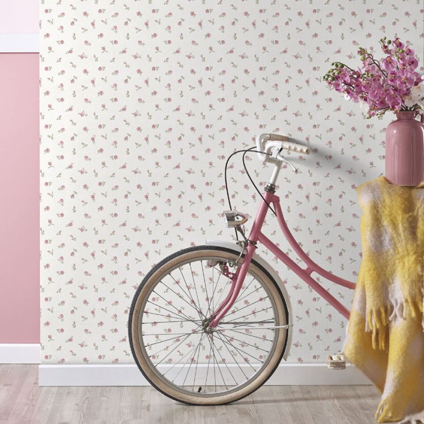 Romantic paper wallpaper flowers 455-2, Pippo, ICH Wallcoverings
