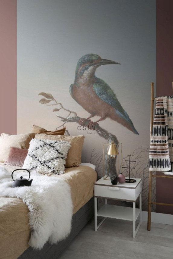 Non-woven wall mural, Kingfisher 158888, 186 x 279 cm, Blush, Esta Home