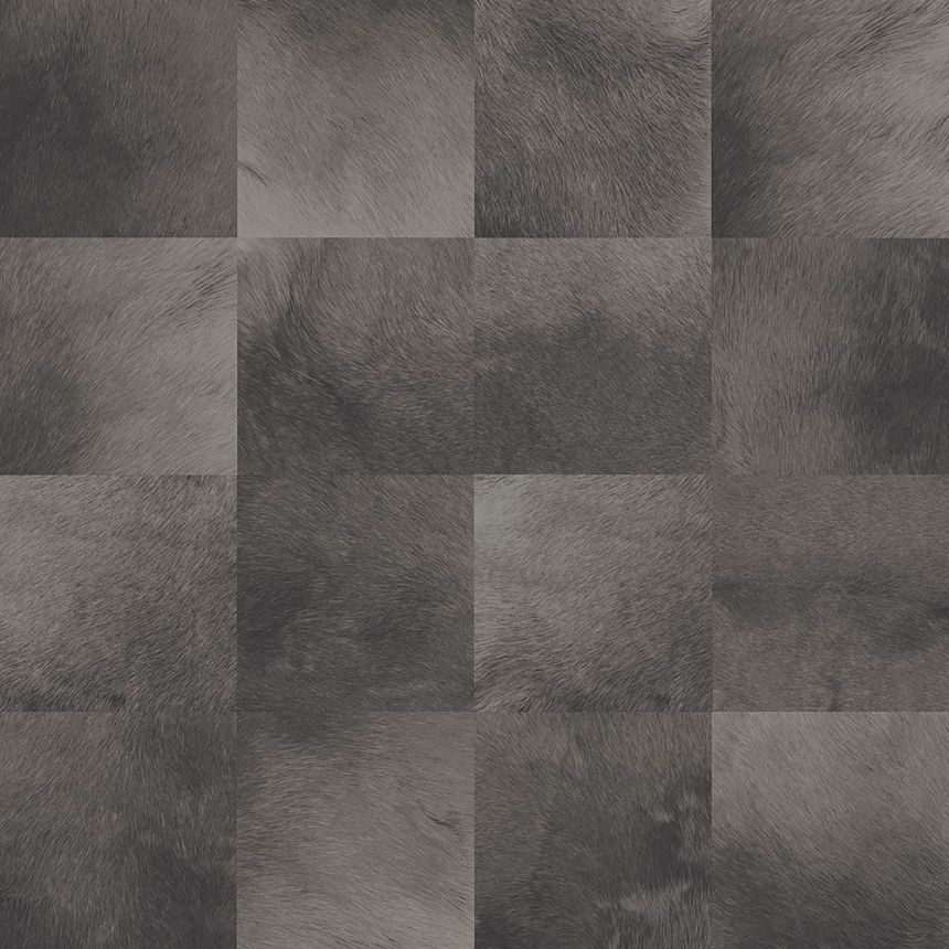 Non-woven wallpaper - imitation of gray fur 139183, Paradise, Esta Home