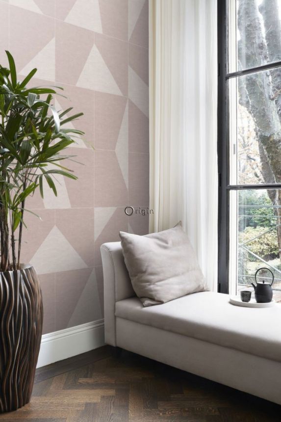 Non-woven pink geometric wall mural 357231, 200 x 300 cm, Natural Fabrics, Origin