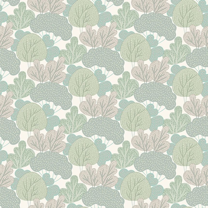 Non-woven children's wallpaper with plants, trees A96814, My Kingdom, Ugépa