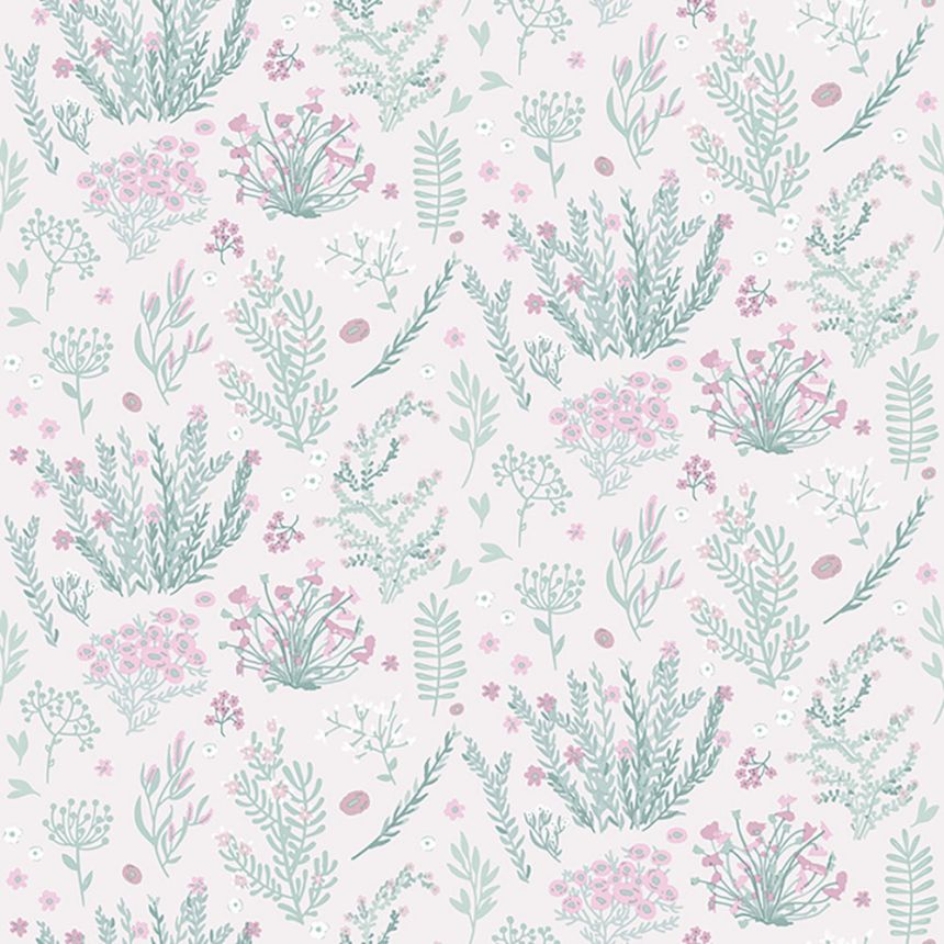 Non-woven children's wallpaper with plants, flowers A90603, My Kingdom, Ugépa