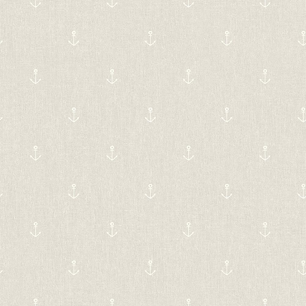 Non-woven gray-beige wallpaper with anchors A82817, My Kingdom, Ugépa