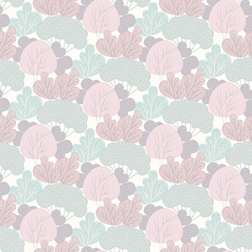 Non-woven children's wallpaper with plants, trees A96803, My Kingdom, Ugépa