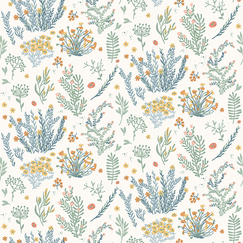 Non-woven children's wallpaper with plants, flowers A90610, My Kingdom, Ugépa
