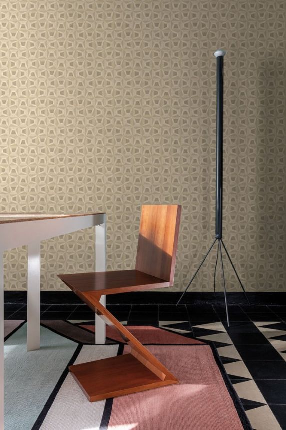 Blue non-woven geometric design wallpaper 31910, Textilia, Limonta