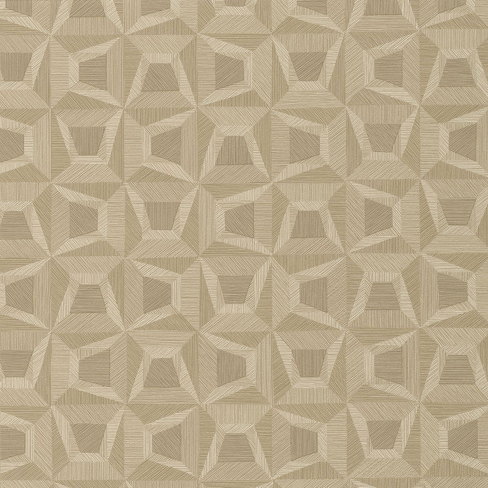 Brown non-woven geometric design wallpaper 31906, Textilia, Limonta