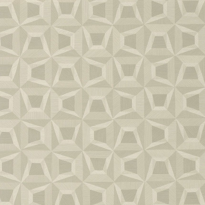Beige non-woven geometric design wallpaper 31904, Textilia, Limonta