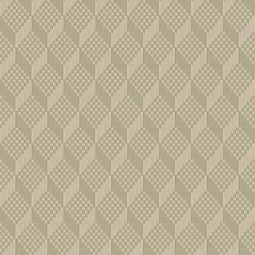 Luxury gray-green non-woven 3D wallpaper GR322304, Grace, Design ID