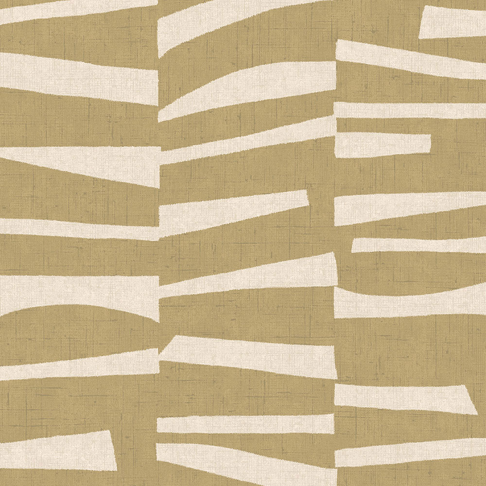 Ocher retro geometric pattern wallpaper 318024, Twist, Eijffinger
