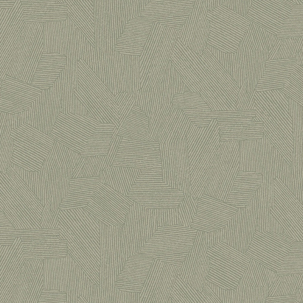 Green wallpaper with graphic ethno pattern 318007, Twist, Eijffinger
