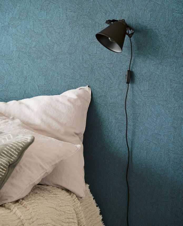 Blue wallpaper with graphic ethno pattern 318006, Twist, Eijffinger