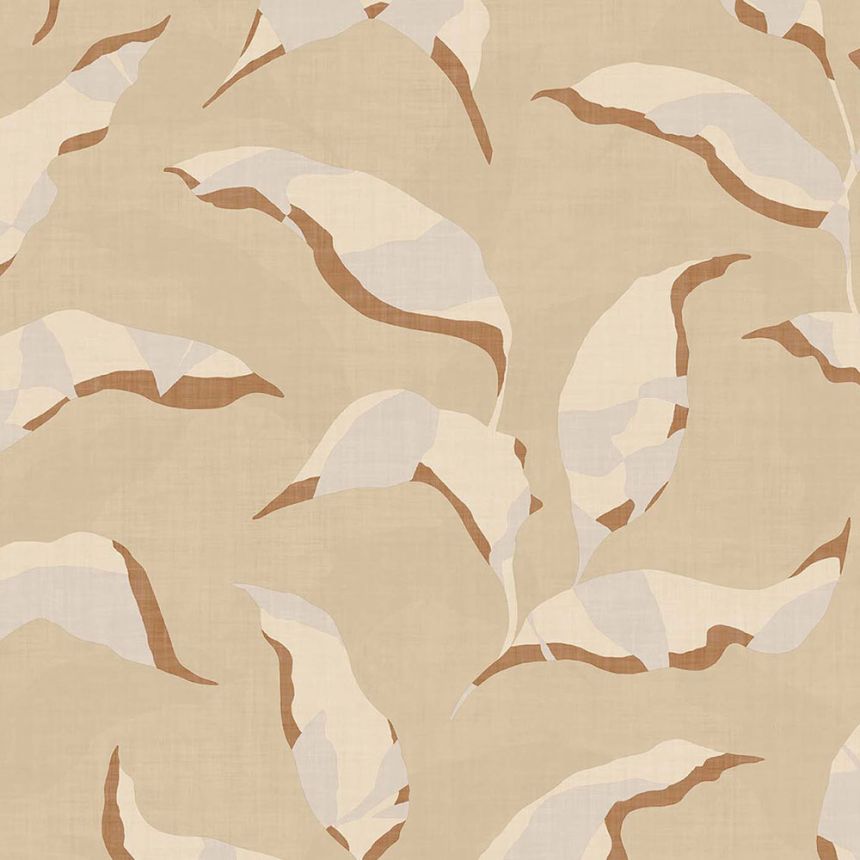 Beige wallpaper, plants, twigs, leaves 318050, Twist, Eijffinger
