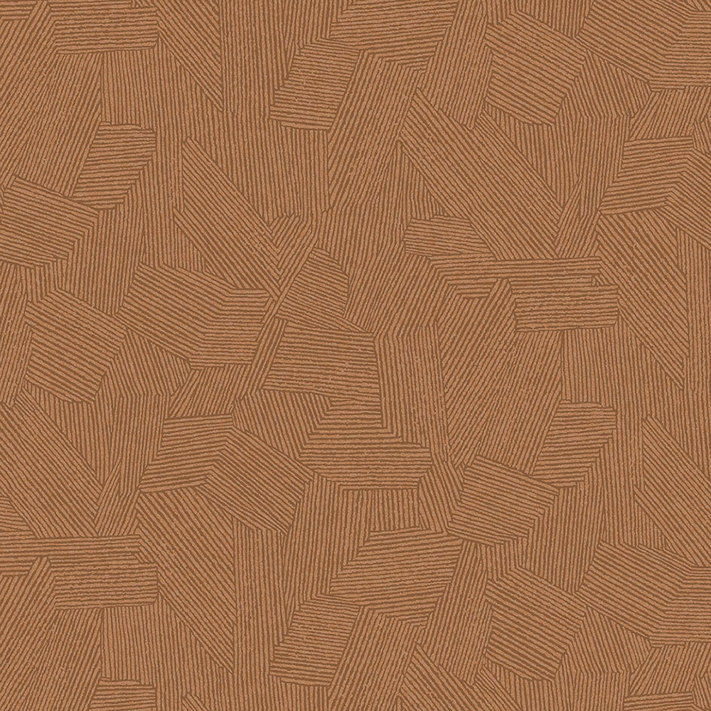 Brown wallpaper with graphic ethno pattern 318003, Twist, Eijffinger