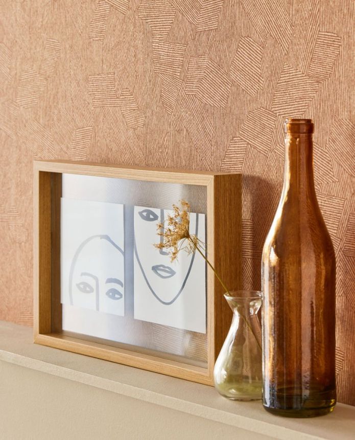 Brown wallpaper with graphic ethno pattern 318003, Twist, Eijffinger