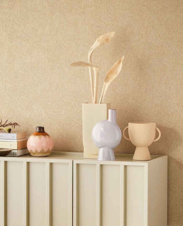 Beige wallpaper with graphic ethno pattern 318002, Twist, Eijffinger