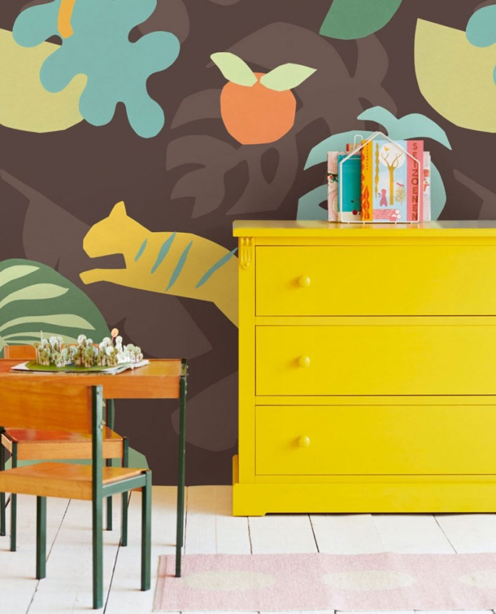 Children's mural non-woven wallpaper 399122, Tigers, 186 x 280 cm, Mini Me, Eijffinger
