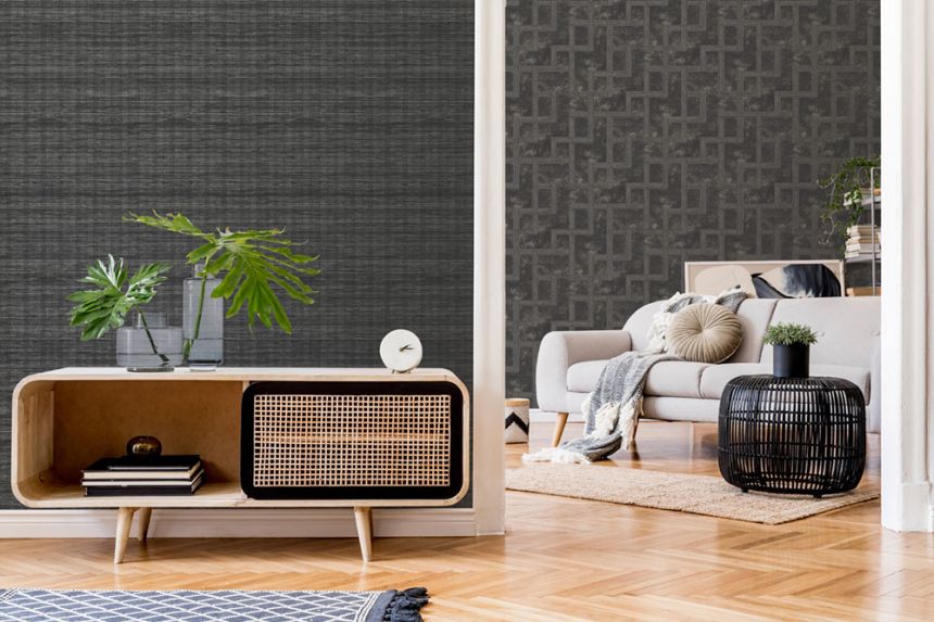 Wallpaper, black, textile texture, 115710, Opulence, Indulgence, Graham & Brown Boutique