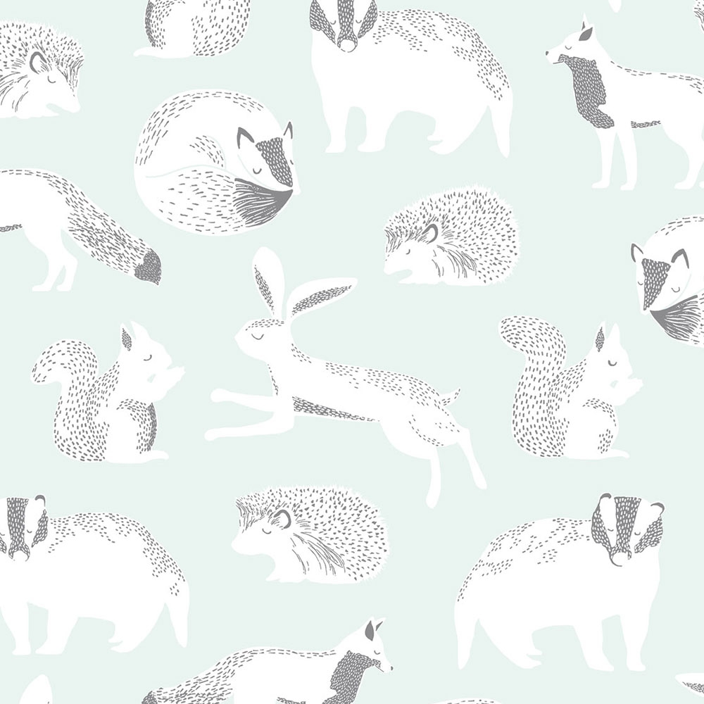 Children's non-woven wallpaper Forest animals, 399061, Mini Me, Eijffinger