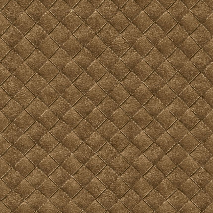 Non-woven brown wallpaper, leather imitationTA25073 Tahiti, Decoprint