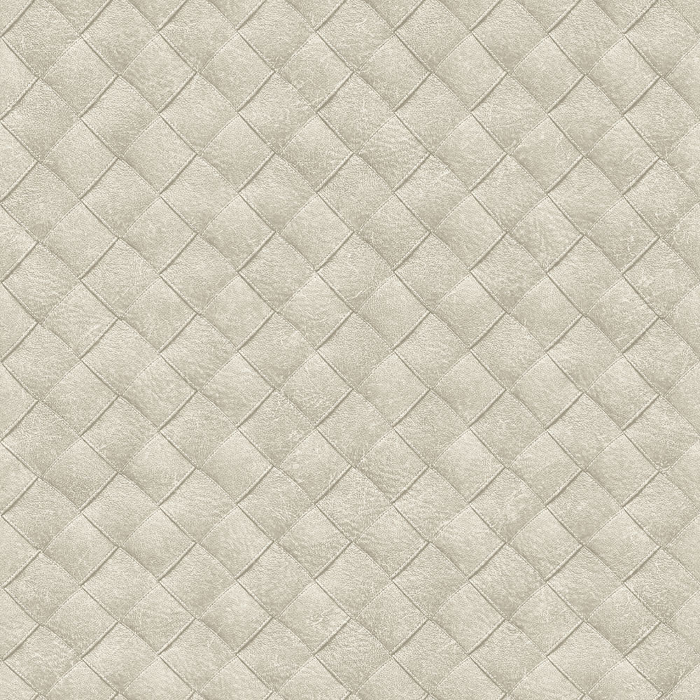 Non-woven beige wallpaper, leather imitation TA25070 Tahiti, Decoprint
