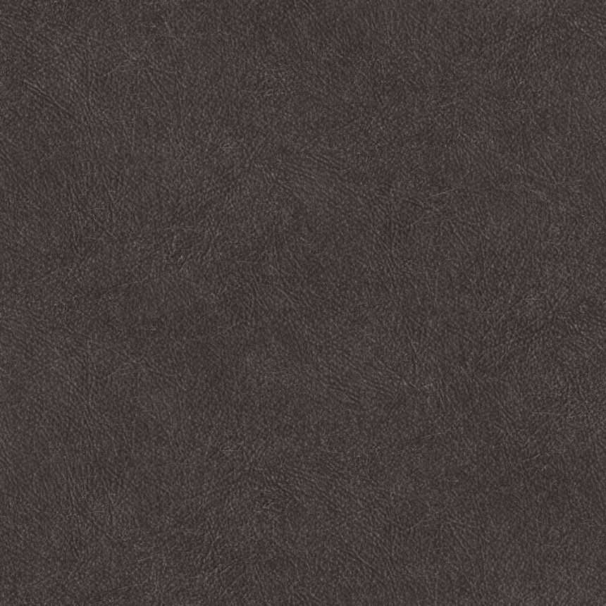 Non-woven dark brown wallpaper, imitation leather TA25028 Tahiti, Shades of Colour, Decoprint