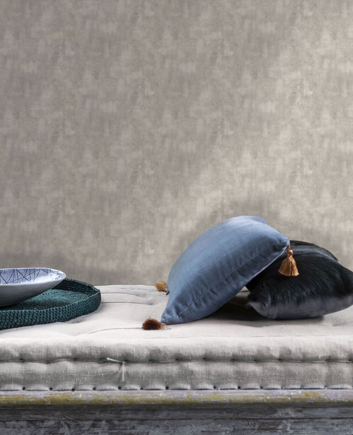 Non-woven wallpaper, grey, fabric imitation, TA25005, Tahiti, Shades of Colour, Decoprint
