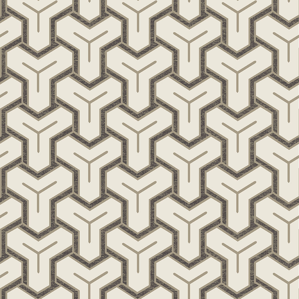 Non-woven geometric pattern wallpaper 226207, Premium Selection, Vavex